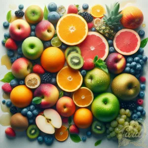Aerial Dew-Kissed Fruits