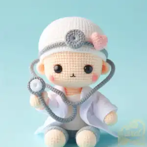 Amigurumi baby doctor