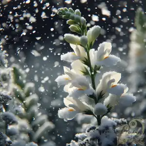 Antirrhinum flowers in winter