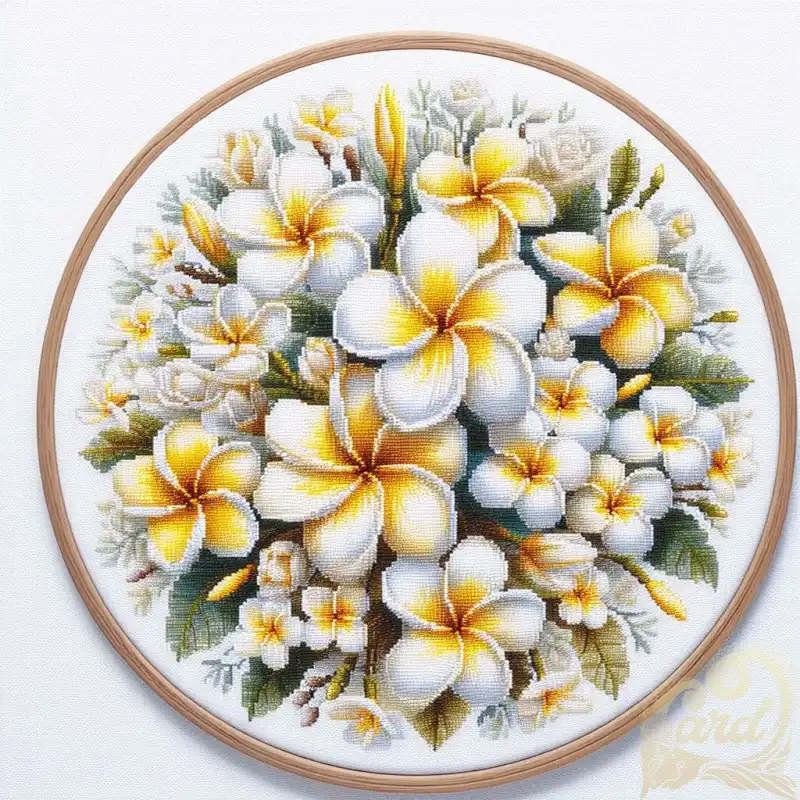 Bali Frangipani Embroidery