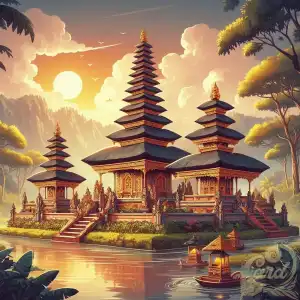Balinese temple in afternoon