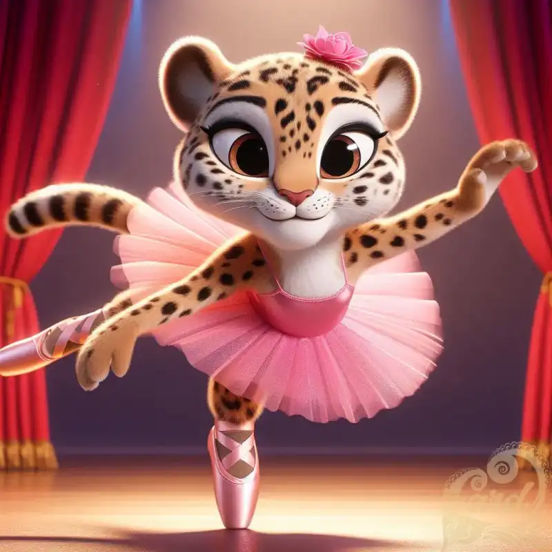 ballet dancing leopard