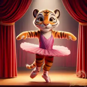 ballet dancing tiger