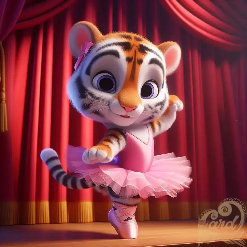 ballet dancing tiger