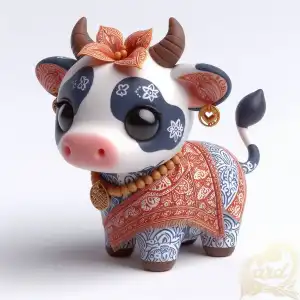 Batik Cow Miniature