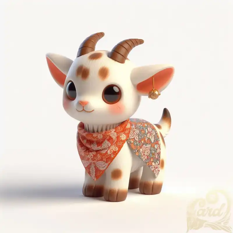 Batik Goat Miniature