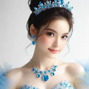 beautiful blue bride