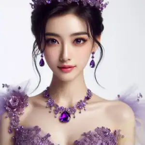 beautiful purple bride