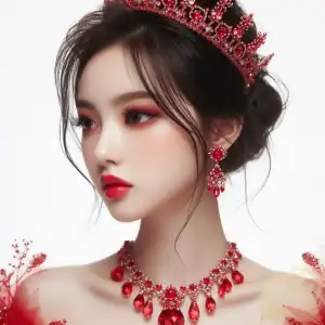 beautiful red bride