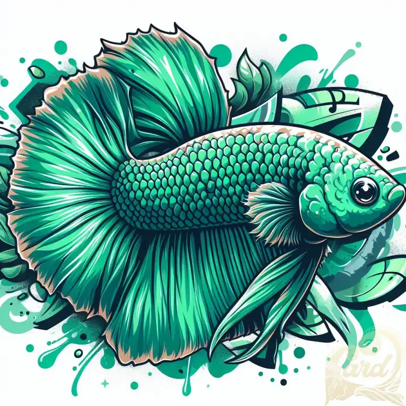Beta fish green