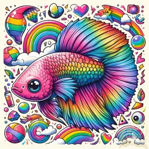 Beta fish rainbow
