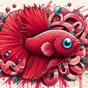 Beta fish red