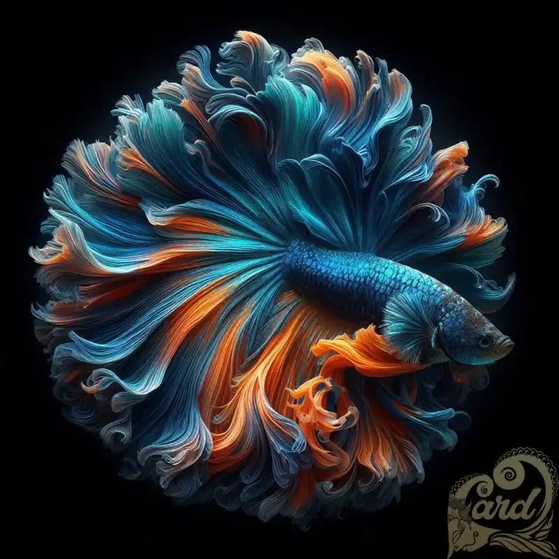 Betta Fish Blue n Orange