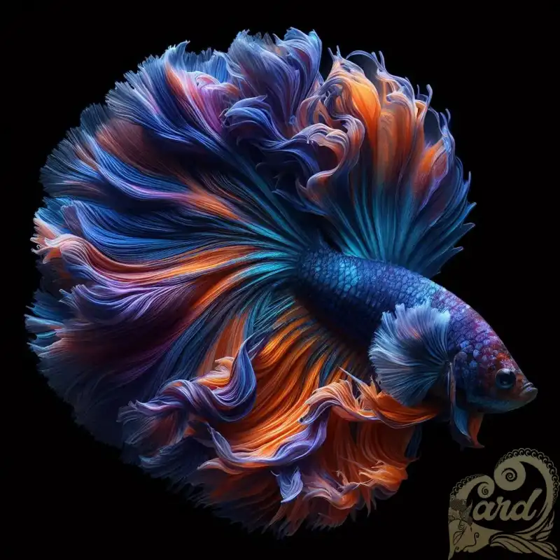 Betta Fish Purple n Orange