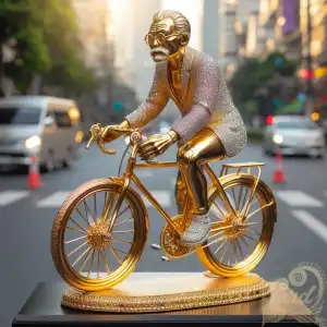Bicycle statue