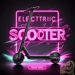 black and magenta scooter