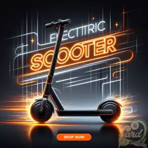 black and orange scooter