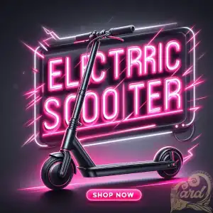 black and pink scooter