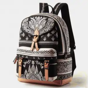 Black batik bag