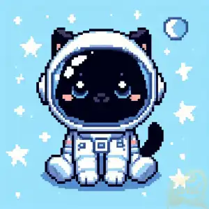 black cat astronaut