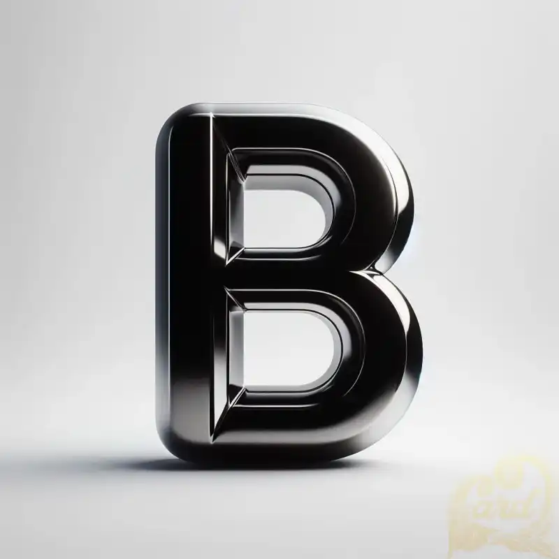 Black Chrome letter B