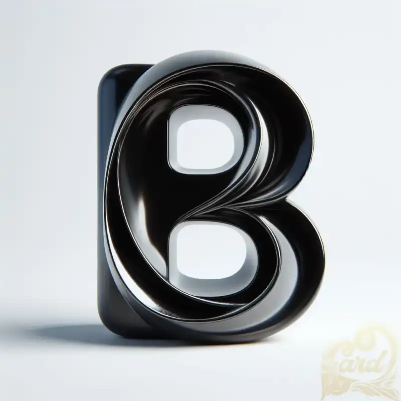 Black Chrome letter B