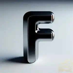 Black Chrome letter F