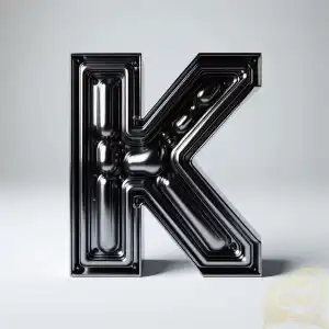 Black Chrome letter K