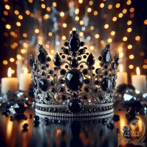 Black crystal crown