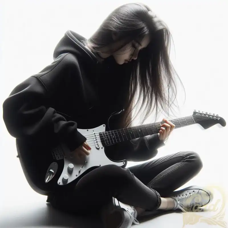 black guitarist