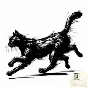 black ink cat