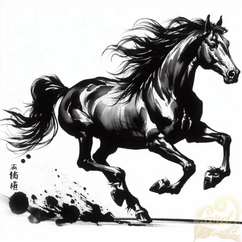 black ink horse