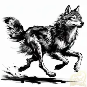 black ink wolf