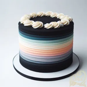 Black Pastel Layered Cake