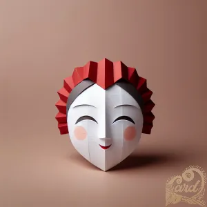 Blissful Origami Japanese Noh Mask