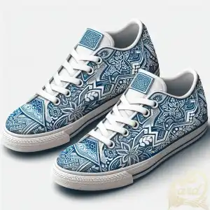 Blue Batik Sneakers