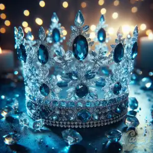 Blue crystal crown