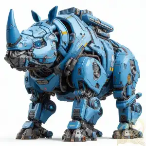 blue javanese rhino
