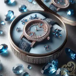 Blue luxury watch