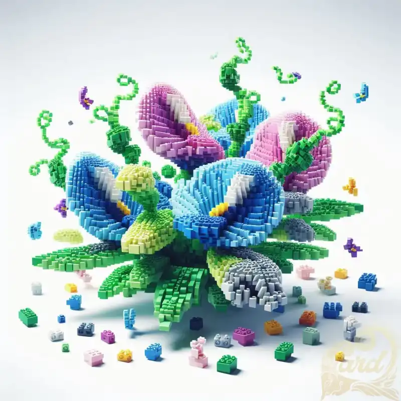 Blue pea flower toy 