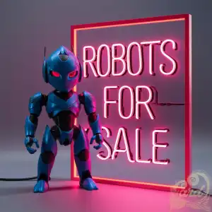 Blue toy robot for sale