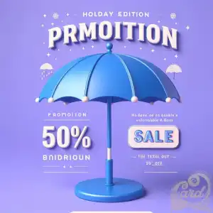 Blue Umbrella Poster