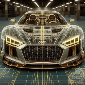 Blueprint of Audi R8