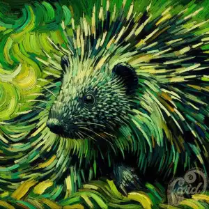 Bornean porcupine from the Ind