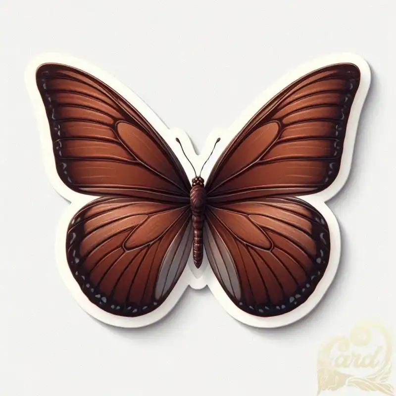Brown Butterfly Sticker