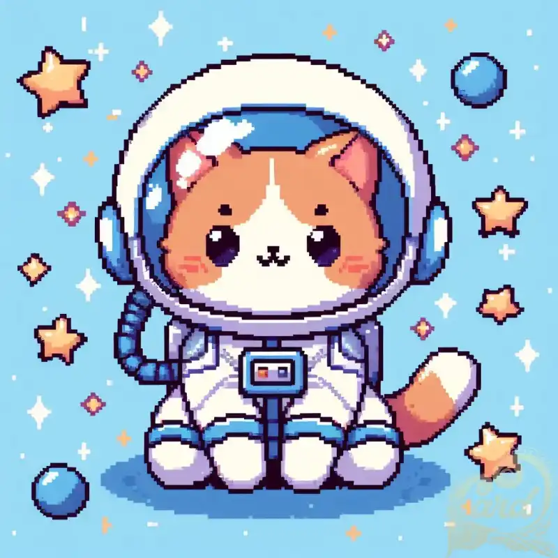 brown cat astronaut