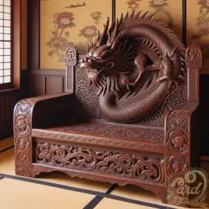 Brown dragon bench