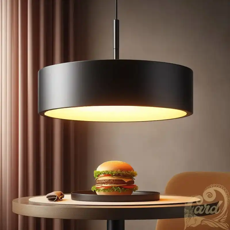 burger under the light
