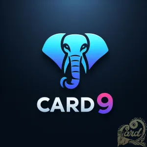 Card Nine Blue Elephant