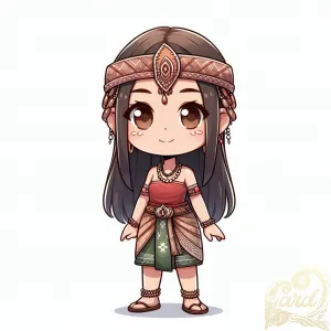 Cartoon Javanese Maiden